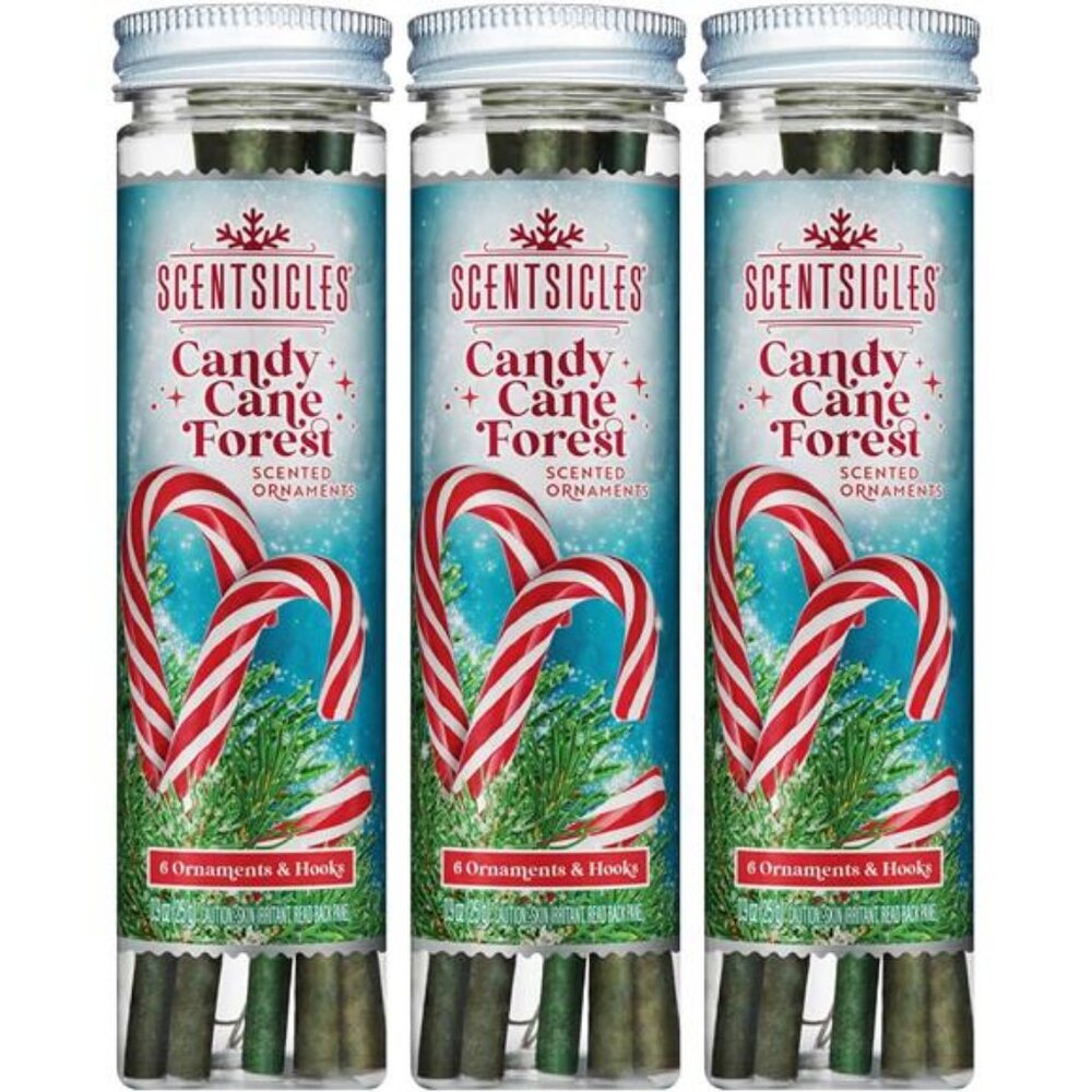 Scentsicles Candy Cane Forest Scented‎ Christmas Ornaments with Hooks - 3
